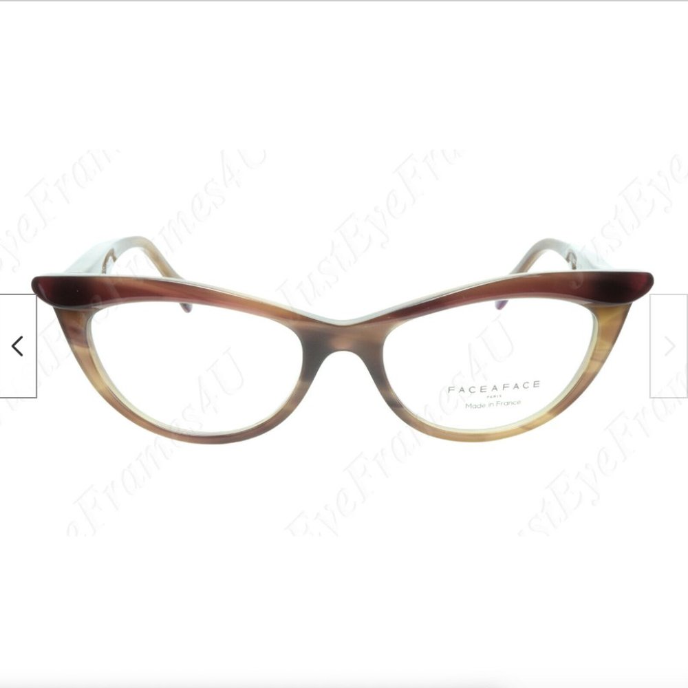 Face A Face Ebony Eyeglasses Frames Brown Cateye